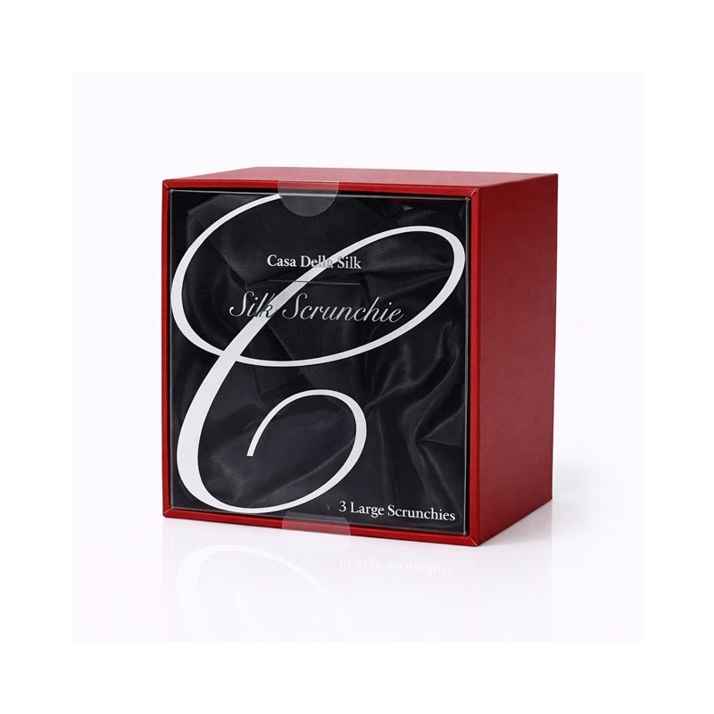 Casa Della Silk Grande Mulberry Silk Scrunchies x3 – Large