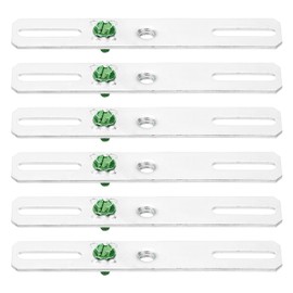 PATIKIL 4" Light Crossbar Kit, 6 Set Universal Light Fixture Mounting Bracket with 1/4"-20 Tap Center Hole Ceiling Light Plate Canopy Hardware Set for Chandelier Wall Light, Silver Tone