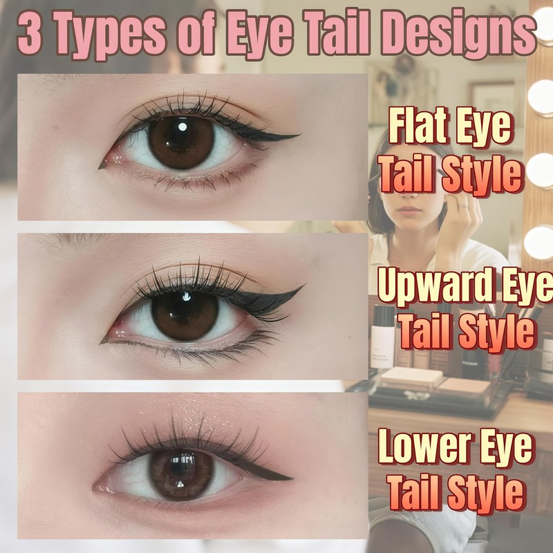Foldable Eyeliner Stamp for Beginners, 2026 New One-Piece Eyeliners Stamp