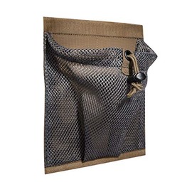 Tasmanian Tiger TT Modular Collector M VL Mesh Bag with Velcro Back, Additional Bag 16 x 16 x 1 cm, Coyote brown, Plain