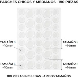 Parches para acné invisibles 180 piezas | Hidrocoloide con Centella Asiática y Ácido Hialurónico | 2 tamaños para granitos pequeños y áreas amplias | 