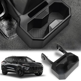 Backseat Floor Cup Holder for Chevy Trax 2024-2025 with Dual Slots Non-Slip Base Easy Installation Rear Storage Organizer for Family Road Trips