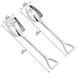 Tulolvae Valentine's Day Anniversary Gift for Him Her, 2 Pieces Ice Cream Spoons with Engraving - His and Her Ice Cream Spoon - Birthday Christmas Wedding Anniversary Gift for Women Men Couple Partner