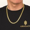 KRKC&CO Cadena Para Hombre, Cadenas Cubana de Oro 18k Chapada/Plata,