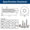 Drenky Torx M4 x 16 mm Tapping Screws Flat Head