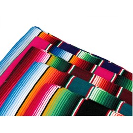 Leos Imports Mexican Serape Blanket (Medium 60"x24", Assorted)