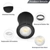 YindaLux LED Surface-Mounted Spotlight, Black, Diameter 64 x 100 mm,