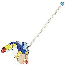Goki 54890 Tucán, Animal para empujar Toy, Multi-Coloured
