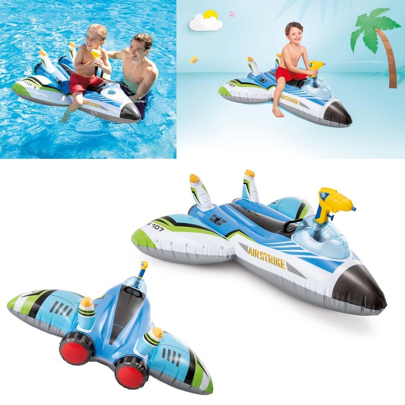 Intex 57536NP - Inflatable Aeroplane with Water Gun Plane Ride-On