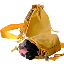 Bowan Small Camera Bag,Camera casing bag,Soft Cute Camera Pouch Handbag compatible with Mirrorless Cameras/Nikon/Canon/Sony/Fuji Camera Case (yellow, Small)