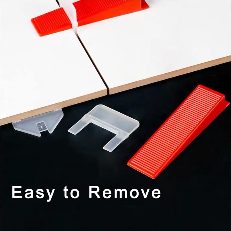 Eowppue Tile Levelling Clips 1 mm 200 Pieces Tile Levelling
