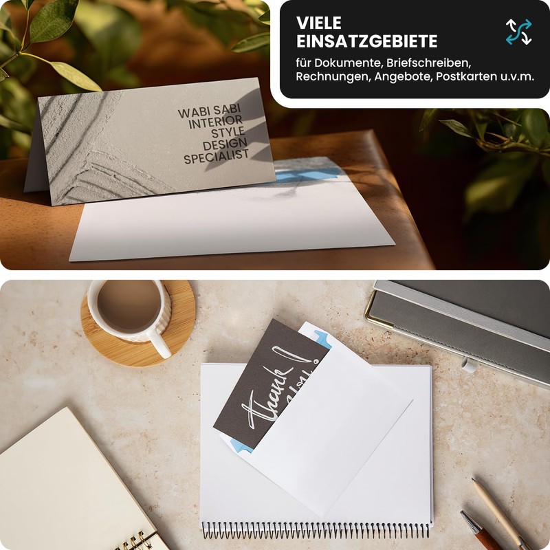 Netuno 50 x DIN Long White Envelopes 110 x 220
