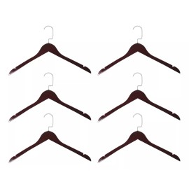 Baum Brothers 12 Ganchos De Madera Color Caoba Para Ropa Kb-073