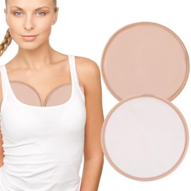 2pcs Castor Oil Breast Pads Reusable Castor Oil Pack for Breast Organic Cotton Nursing Pads Soft Castors Oils Pack Wrap Patch for Women Relaxing Sleeping Khaki (Oil Not Included)