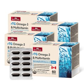 Nature Holic rTG Omega 3+ Multivitamin 4 boxes 240 capsules 8 months supply (PTP) / 네이처홀릭 rTG 오메가3+멀티비타민 4박스 240캡슐 8개월분 (PTP)