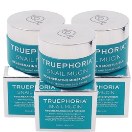 Truephoria Snail Mucin Moisturiser, Regenerating and Brightening Formula, with Hyaluronic Acid, 50ml 3-Pack