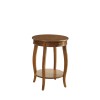 Homeroots 24" Brown Solid Wood Round End Table With Shelf