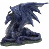 Midnight Dragon Figurine 7.75" Long Medieval Drogon Designer Resin Collection