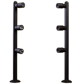 2 Showcase Display LED spot Light Black Pole Style FY-53 Set with UL Listed 12v 2A Power Supply