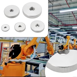 SG Store 10Pcs 304 Stainless Steel Knurled Thumb Nuts M3 M4 M5 M6 M8 Thin Type Knurled Nut Replacement Part Hand Grip Low Type Knob Nut, DIN 467