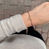 Selfmade Jewelry Women's Rose Gold Paw Bracelet, Adjustable Macrame Bracelet