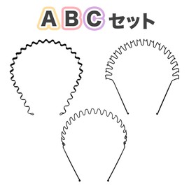 simPLEISURE ha100050a01n0 Unisex Hair Clip, 3 Types, Black, Simple Design, For Soccer and Other Bangs, Set of 3 (ABC Set)