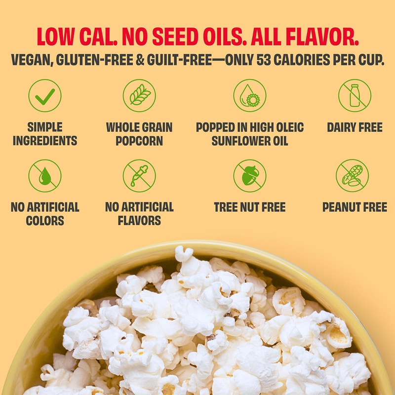 Poptime Movie Theater Butter Popcorn Snack Bags – Gourmet Flavored