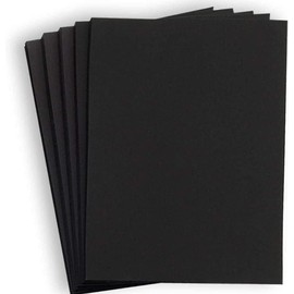 Hamilco 8x10 Black Cardstock Paper 80 lb Cover Card Stock 50 Pack