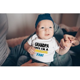 NanyCrafts Baby's My Grandpa Says I'm a Chargers Fan Bodysuit 12 Month Black