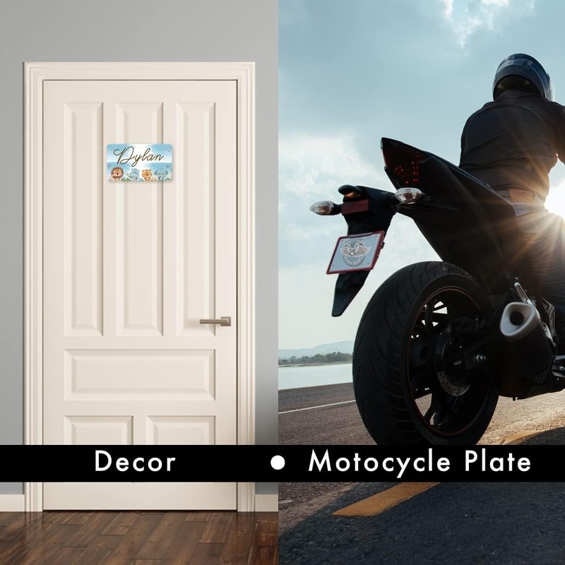4"x7" Blank Yellow Motorcycle License Plate - Perfect for Custom