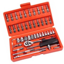 Unbranded Ratchet Socket Wrench Set Mechanic Hand Tool Kit With Case Multifunction ETAL