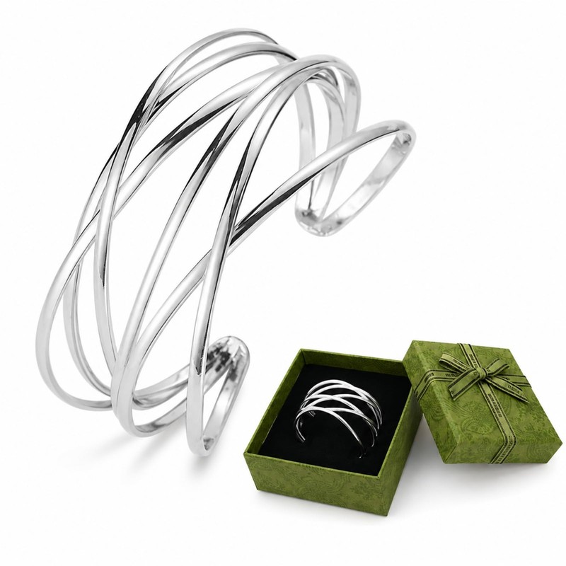 Pulseras de Acero Inoxidable para Mujer con Joyero