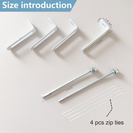 2pcs Premium Adjustable Gutter Downspout Extensions U Bracket, Heavy-Duty Galvanized Iron, Suitable for 2x3 & 3x4 Inches, Gutter Guards Holder, Rust-Proof Anchor for Pipe Support (White)