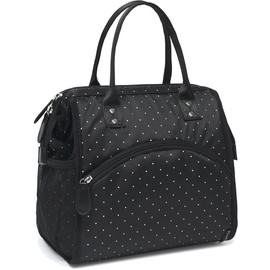 FlowFly Insulated Lunch Bag for Women, Men, Large and Reusable, Handle, Work and Travel Tote and Meal Prep Organizer, Dot