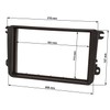 tomzz Audio 2457-013 Double DIN Radio Faceplate Compatible with VW