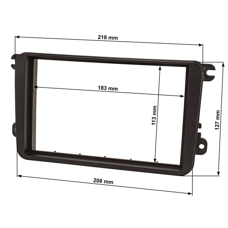 tomzz Audio 2457-013 Double DIN Radio Faceplate Compatible with VW