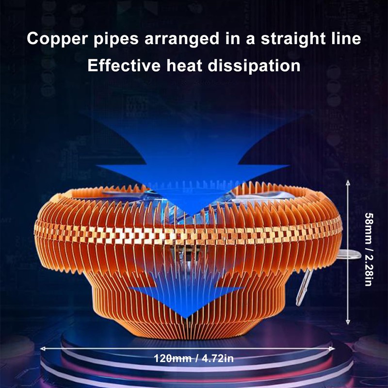 ciciglow CPU Cooling Fan with Dynamic Lighting for LGA 775