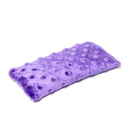 Lavender Scented Eye Pillow, Flaxseed Filled, Purple Minky Fabric, Aromatherapy Sleep Mask (Purple Minky Dot, Lavender)