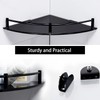 Halyuhn 2 Tier Glass Corner Shower Shelf for Inside Shower,