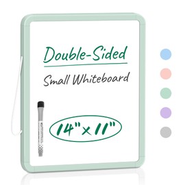 Small Double-Sided White Board Dry Erase Board for Wall, 14"x11" Hanging Whiteboard for Door, Mini Dry Erase Board with a Black Dry Erase Marker, Small Whiteboard for Kids Students, Back to School-G