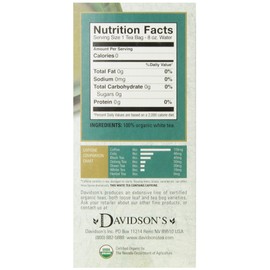 Davidson's Tea White Peony, 25-Count Tea Bags (Pack of 6)