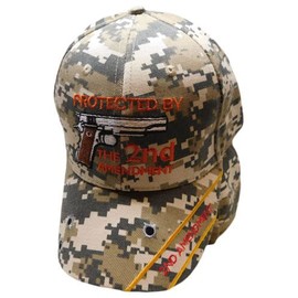 Protected by The 2nd Amendment Gun Rights Bullet NRA Trump Digital Camo Cap Hat