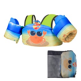 Coast Guard Approved UL Toddler Floaties for Age 2/3/4/5/6 Years Old，Double Crossed Strap Kids Swim Vest for 22-66 lbs Kids Swim Training Learning