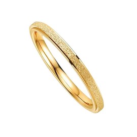 PAURO Women's Stackable Stainless Steel Wedding Ring, Crystal