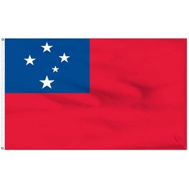SHATCHI 5ft x 3ft National Flags Events Pub BBQ Decorations for Rugby Cricket Football Sport 2023 World Cup Banner Fan Support Table Cover, Polyester, Samoa