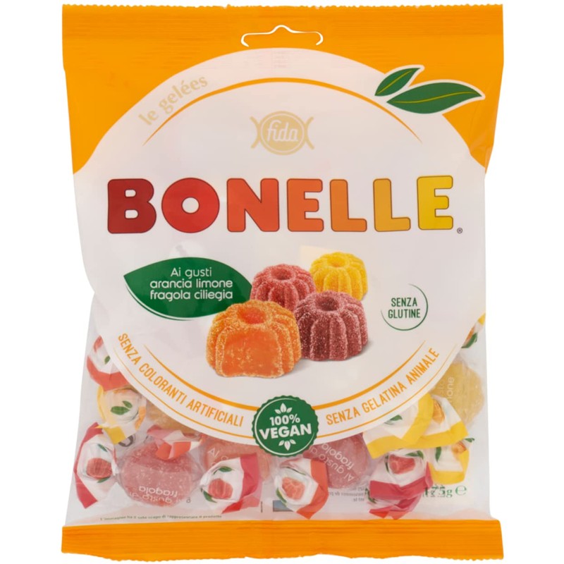 Bonelle Gluten Free Jelly Candies Assorted Fruity 175g 6.17oz, Pack