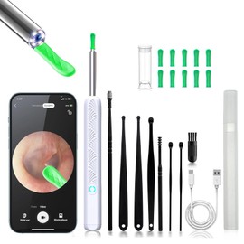 Ear Wax Removal Tool Camera: 1080P HD Visual Otoscope Cleaner with 6 LED Lights – Safe Ear Cleaner for Adults and Kids with 10 Ear Pick – Earwax Removal Kit for iOS and Android