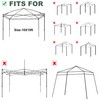 JANCANOPY 10x10 Canopy Replacement Top with Air Vent Silver Coated