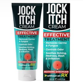 Jock Itch Cream | Tratamiento antifúngico extra fuerte para la ingle y los muslos internos | Alivio para la picazón en la piel, tiña inguinal, tiña, p