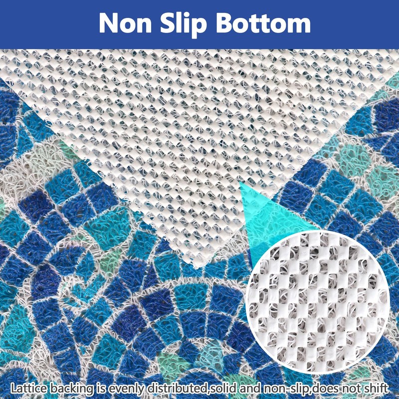 Non Slip Shower Mat Square: Anti Mould 60 x 60